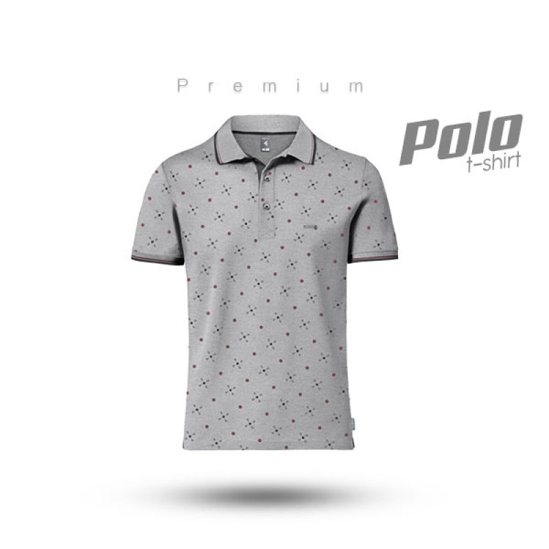 Fabrilife Premium Elite Edition Double PK Cotton Polo - Gray Melange