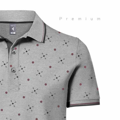 Fabrilife Premium Elite Edition Double PK Cotton Polo - Gray Melange