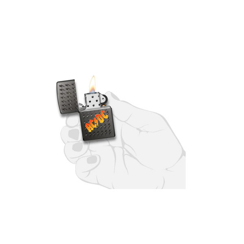 GRAY AC/DC ZIPPO