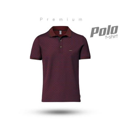 Premium Elite Edition Double PK Cotton Polo- Marron