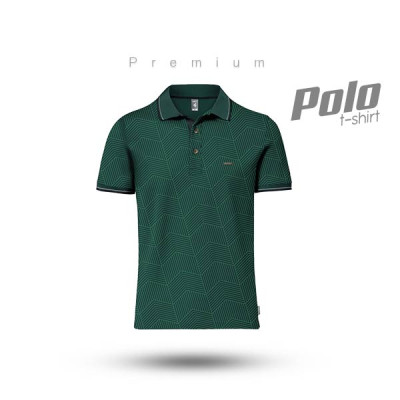 Fabrilife Premium Elite Edition Double PK Cotton Polo - Green