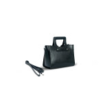 Black Square Leather Handbag