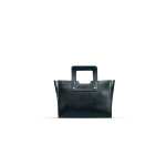 Black Square Leather Handbag