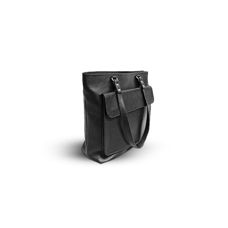 Black Leather Tote Bag