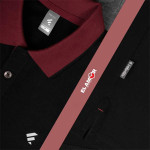 Single Jersey Knitted Cotton Polo - Black