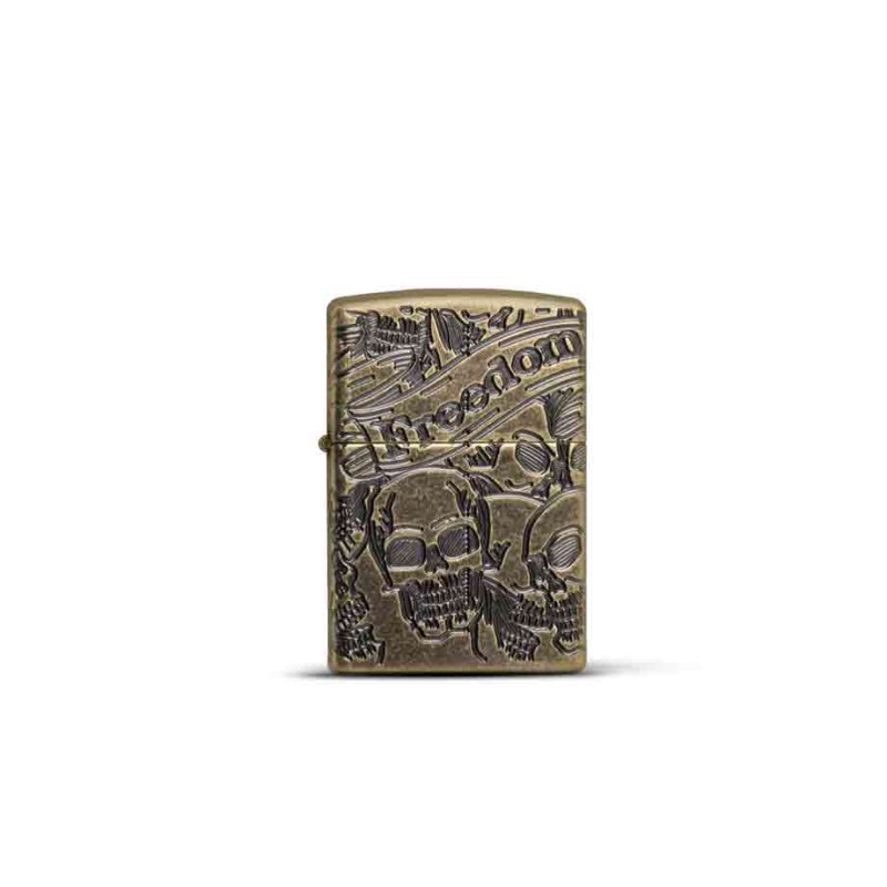 FREEDOM SKULL DESIGN ZIPPO