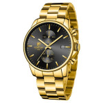 CHEETAH CH1604 ARISTO S6- Black Face Gold Chronograph Watch