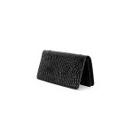 Croco Design Leather Long Wallet