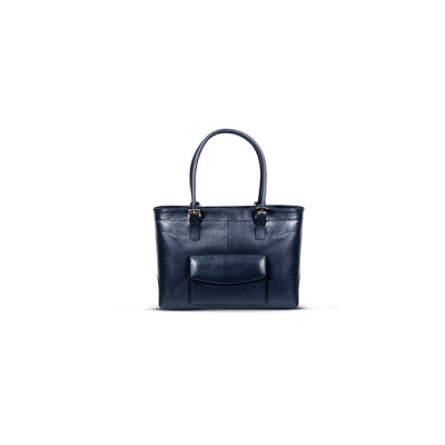 Women Executive Coach Leather Navy Color Bag