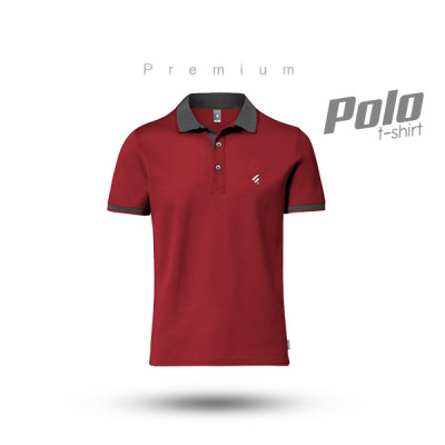 Fabrilife Single Jersey Knitted Cotton Polo - Red