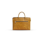 Pale Brown Slim Leather Laptop Bag