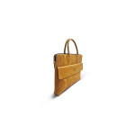 Pale Brown Slim Leather Laptop Bag