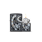 Skull Clock Design Zippo