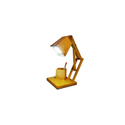 Wooden Pen holder Desk Lamp