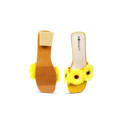 Flower Color Slippers Sandals Flat Sandals For Women