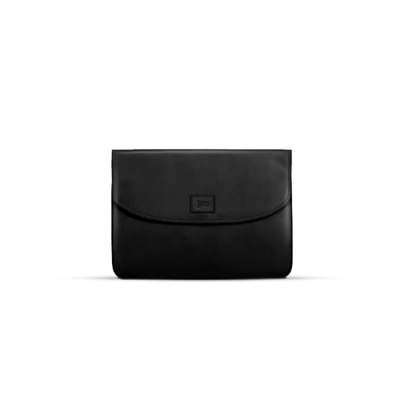 Black Ralphy Premium Leather Laptop Sleeve