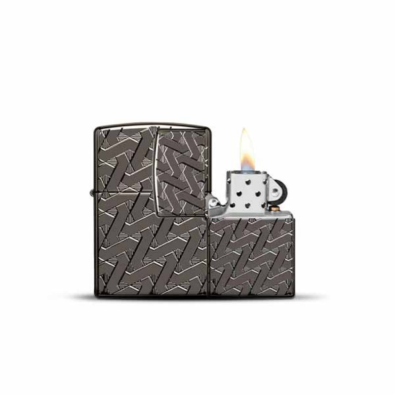 ARMOR GEOMATRIC WAVE DESIGN ZIPPO