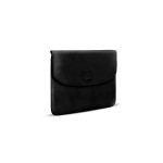 Black Ralphy Premium Leather Laptop Sleeve