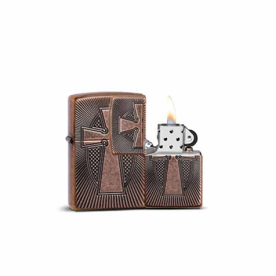 DEEP CARVE CROSS DESIGN ZIPPO