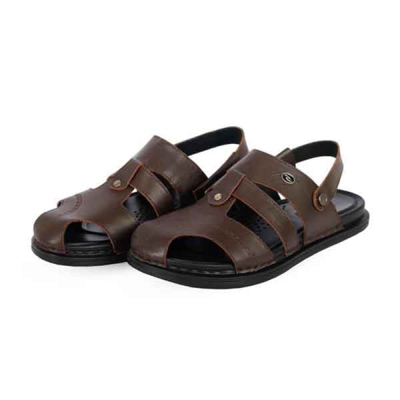 Closed Toe Casual  Leather Sandal