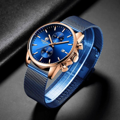 CHEETAH CH1604 ARISTO X7 - Men's Rose Gold and Blue Chronograph Watch