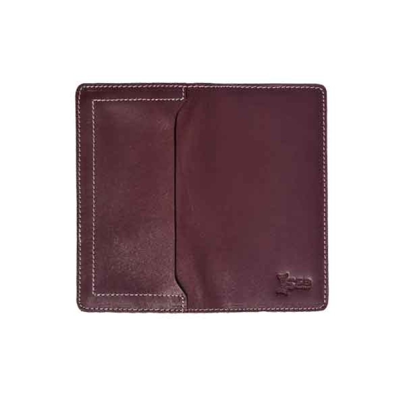 Semi Long Chocolate Leather Wallet