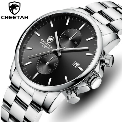 CHEETAH CH1604 ARISTO S3 - Men's Black Face Silver Chronograph Watch