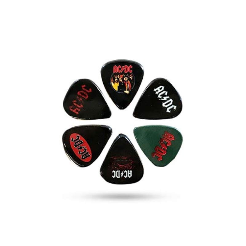 AC/DC OFFICIAL LICENSING VARIETY PACKS GUITAR PICK SET OF SIX