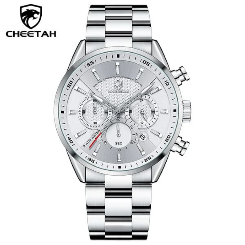 CHEETAH CH1613 CROWN - Men's Luxury Watch - Silver White