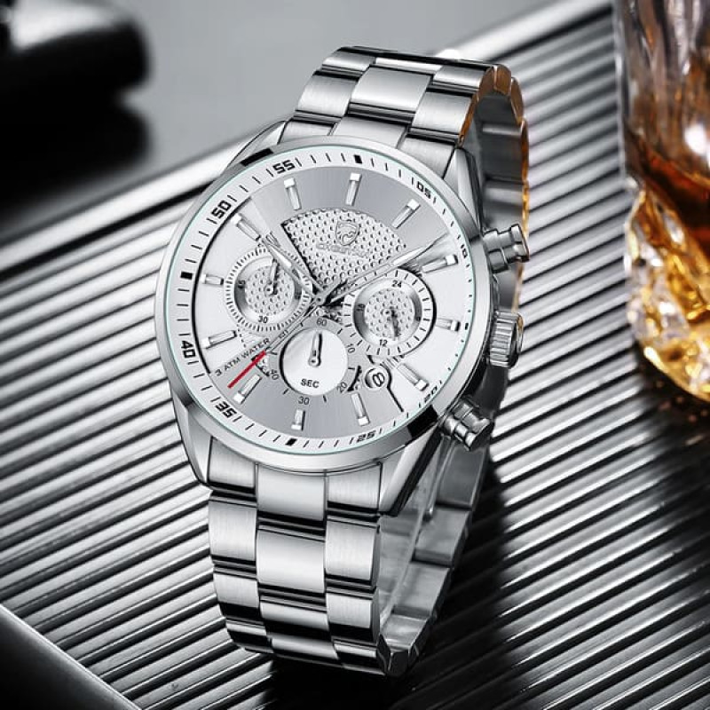 CHEETAH CH1613 CROWN - Men's Luxury Watch - Silver White