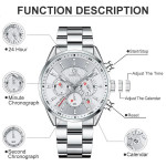 CHEETAH CH1613 CROWN - Men's Luxury Watch - Silver White