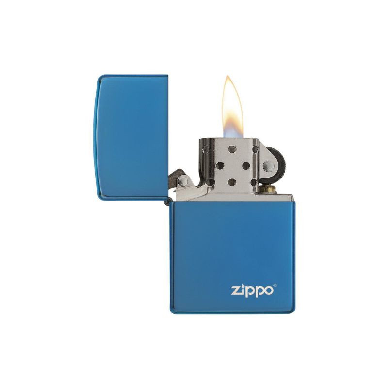 Classic High Polish Blue Zippo Logo