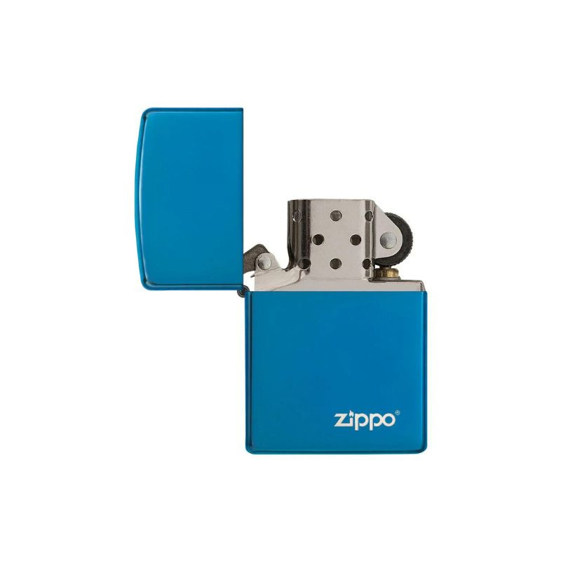 Classic High Polish Blue Zippo Logo