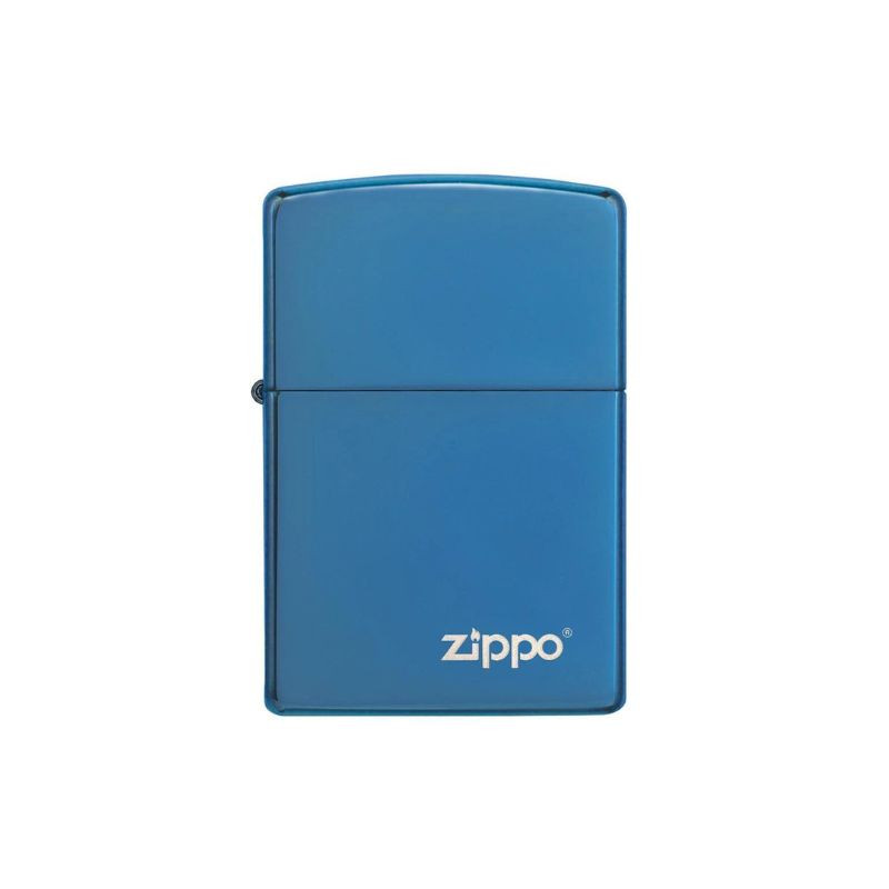 Classic High Polish Blue Zippo Logo