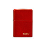 Classic Metallic Red Zippo Logo